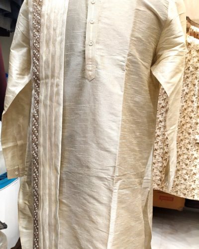 Ethnic Blended Silk Kurta Dhoti Set