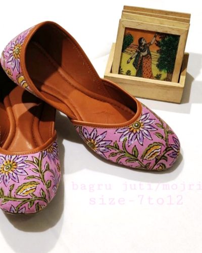 Light shaded Bagru Cotton Juti