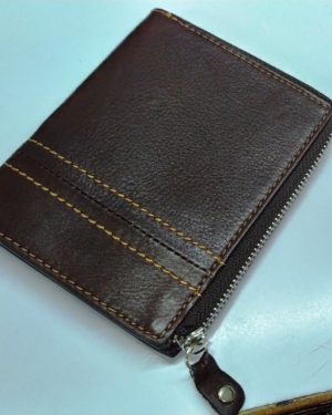 Men’s Genuine Leather Blocking Wallet (Brown)