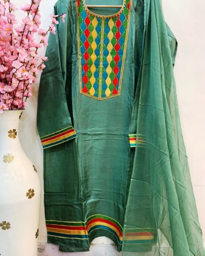 Ethnic Suit with beautiful embroidery