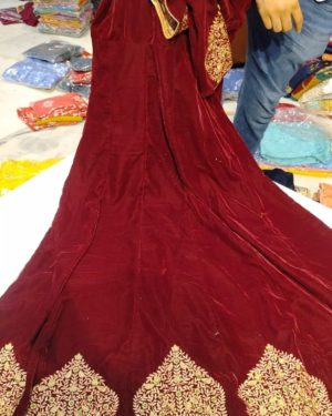 Velevt Embroidery Gown