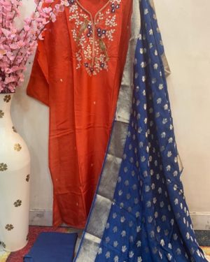 Ethnic opada silk Suit set