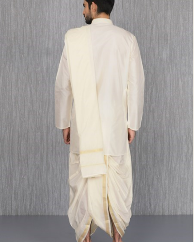 Traditional Kurta Dhoti with Dupatta Set.