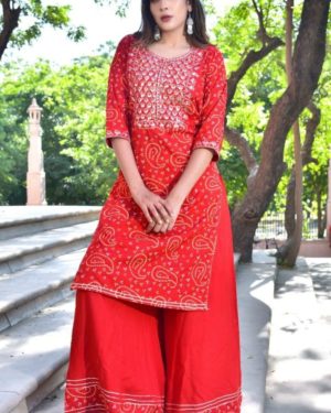 Beautiful cotton Fabric kurti with Ploza