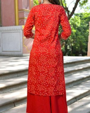 Beautiful cotton Fabric kurti with Ploza