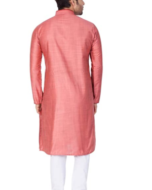 Men’s Beige Cotton Silk Blend Kurta and Pyjama Set