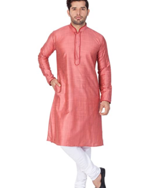 Men’s Beige Cotton Silk Blend Kurta and Pyjama Set