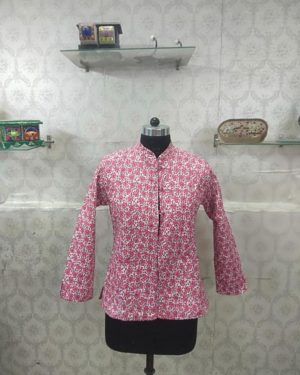 Bagru block Printed Quilted Jacket