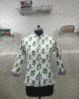 Bagru block Printed Quilted Jacket