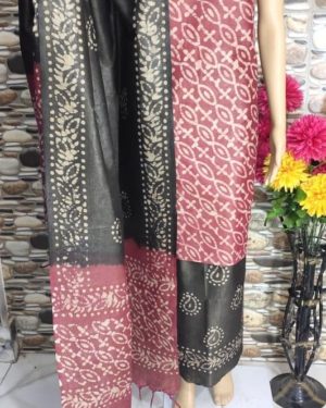 Khadi cotton dupian Batic print suit