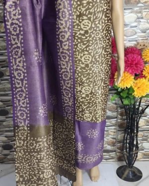 Khadi cotton dupian Batic print suit