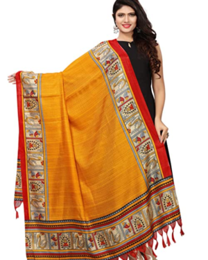 NHC Women’s Solid Silk Dupatta