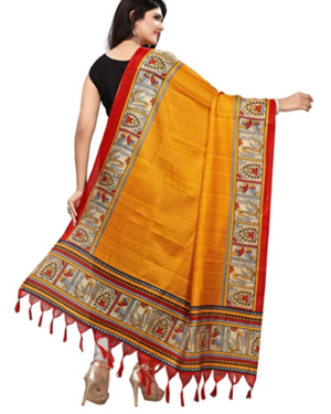 NHC Women’s Solid Silk Dupatta