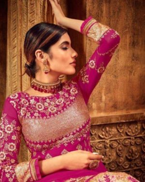 Rani Embroidered Party Wear Anarkali Suit