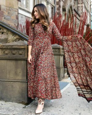 Beautiful Rayon dupatta set