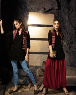 Beautiful Black Pure Cotton Casual Wear Top