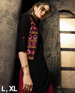 Beautiful Black Pure Cotton Casual Wear Top