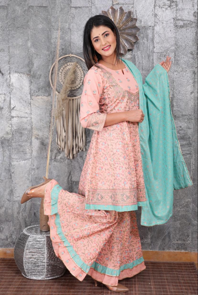 Details more than 111 cotton kurti with sharara best